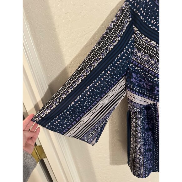 Weekend by Suzanne Betro Plus Size Paisley Boho Blouse - Picture 3 of 11